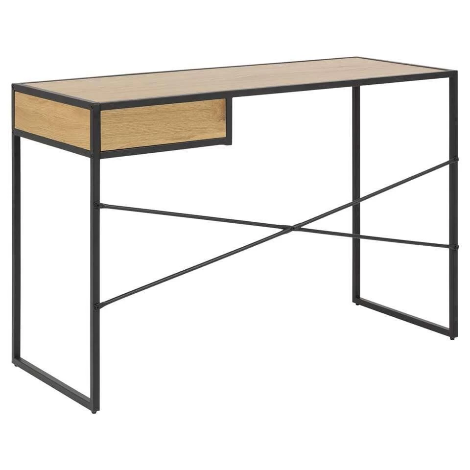 Bureau Jaxx - Naturel/zwart - 75x110x45 Cm - Afbeelding 4