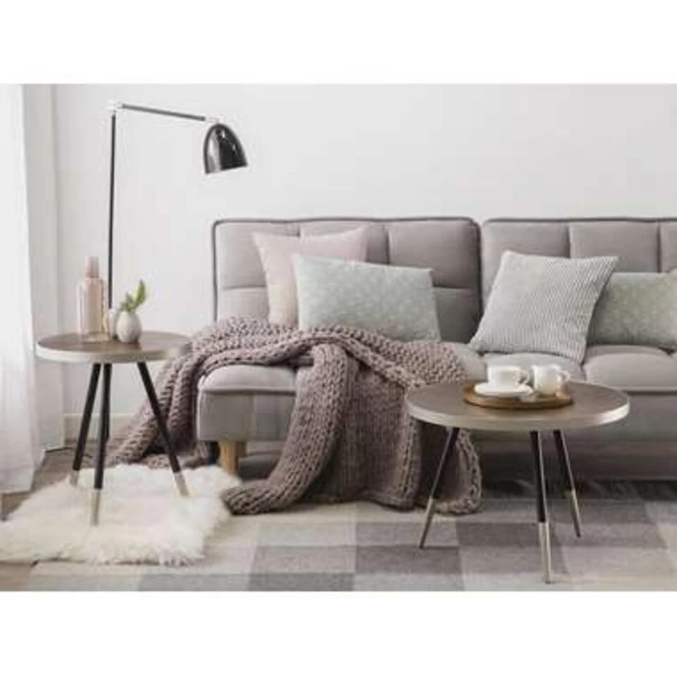 Beliani Bijzettafel RAMONA - Donkere Houtkleur Mdf - Afbeelding 2