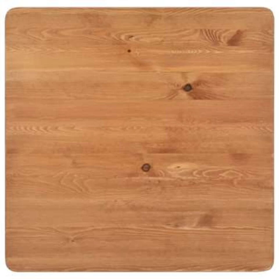 VidaXL Bartafel 60x60x108 Cm Massief Grenenhout Staal Zwart - Afbeelding 4