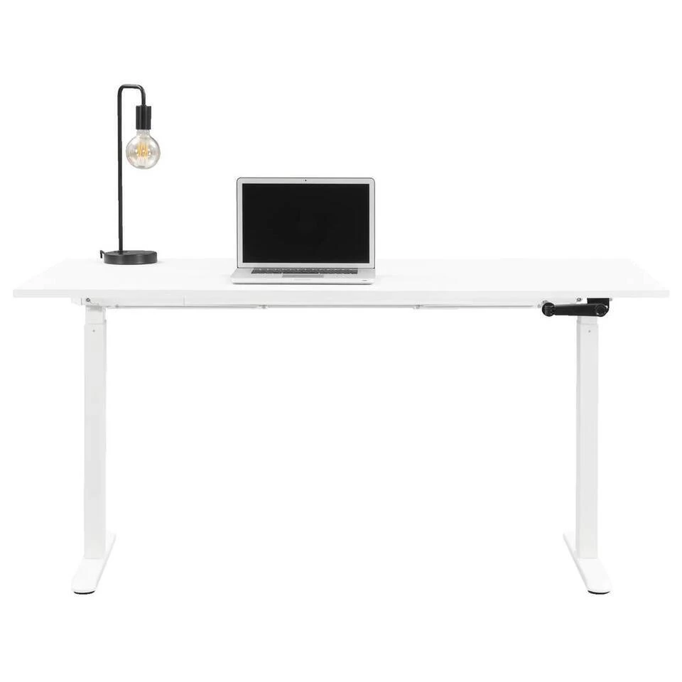 Bureau Homeworx Zit/sta Handmatig Verstelbaar – Wit/wit - 75/118x160x80 Cm - Afbeelding 3