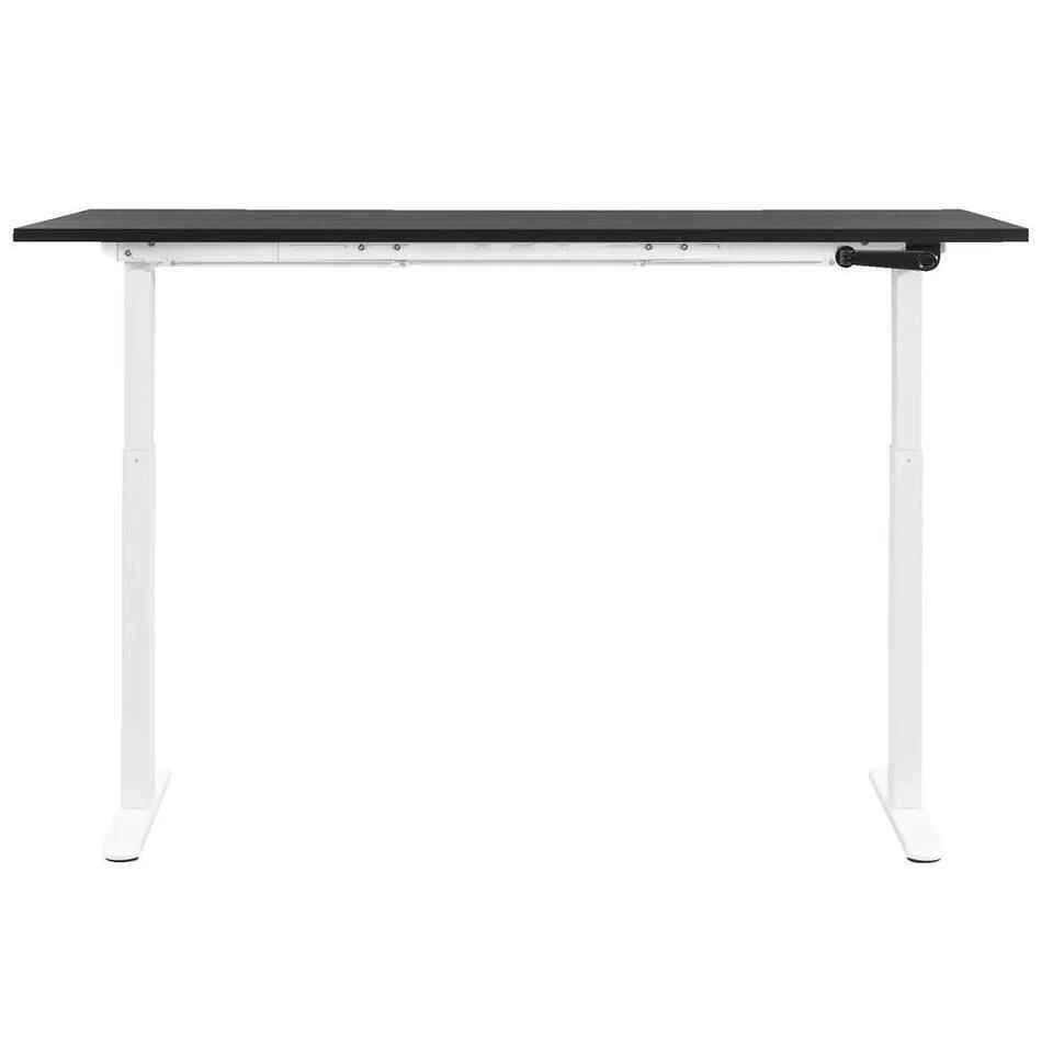 Bureau Homeworx Zit/sta Handmatig Verstelbaar β Zwart/wit - 75/118x160x80 Cm - Afbeelding 4