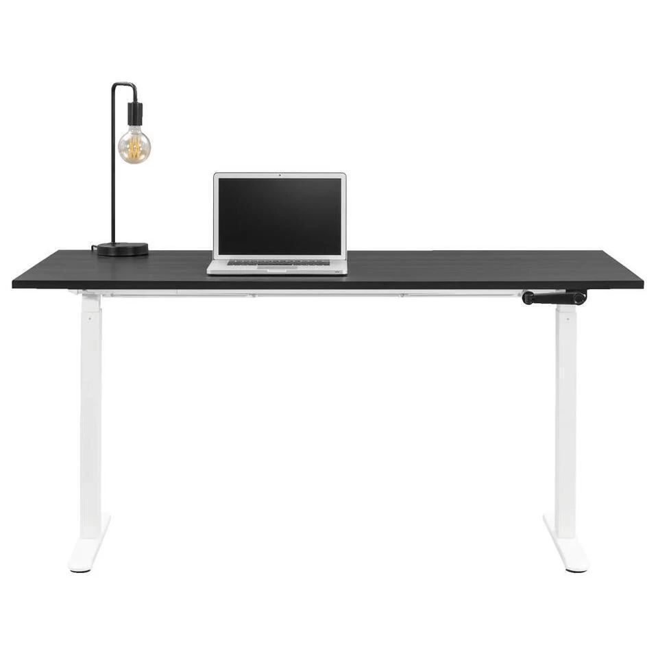 Bureau Homeworx Zit/sta Handmatig Verstelbaar β Zwart/wit - 75/118x160x80 Cm - Afbeelding 3