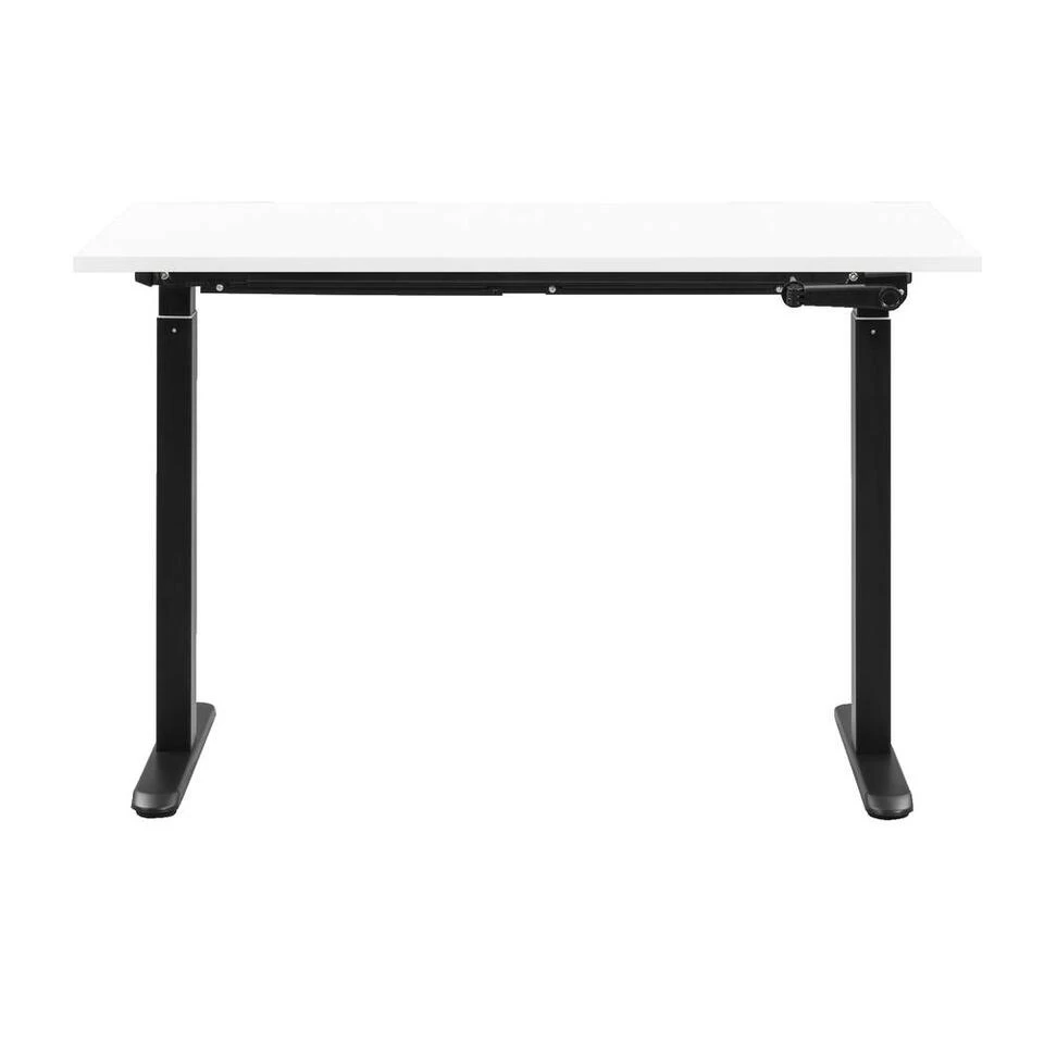 Bureau Homeworx Zit/sta Handmatig Verstelbaar – Wit/zwart - 75/118x120x70 Cm - Afbeelding 2