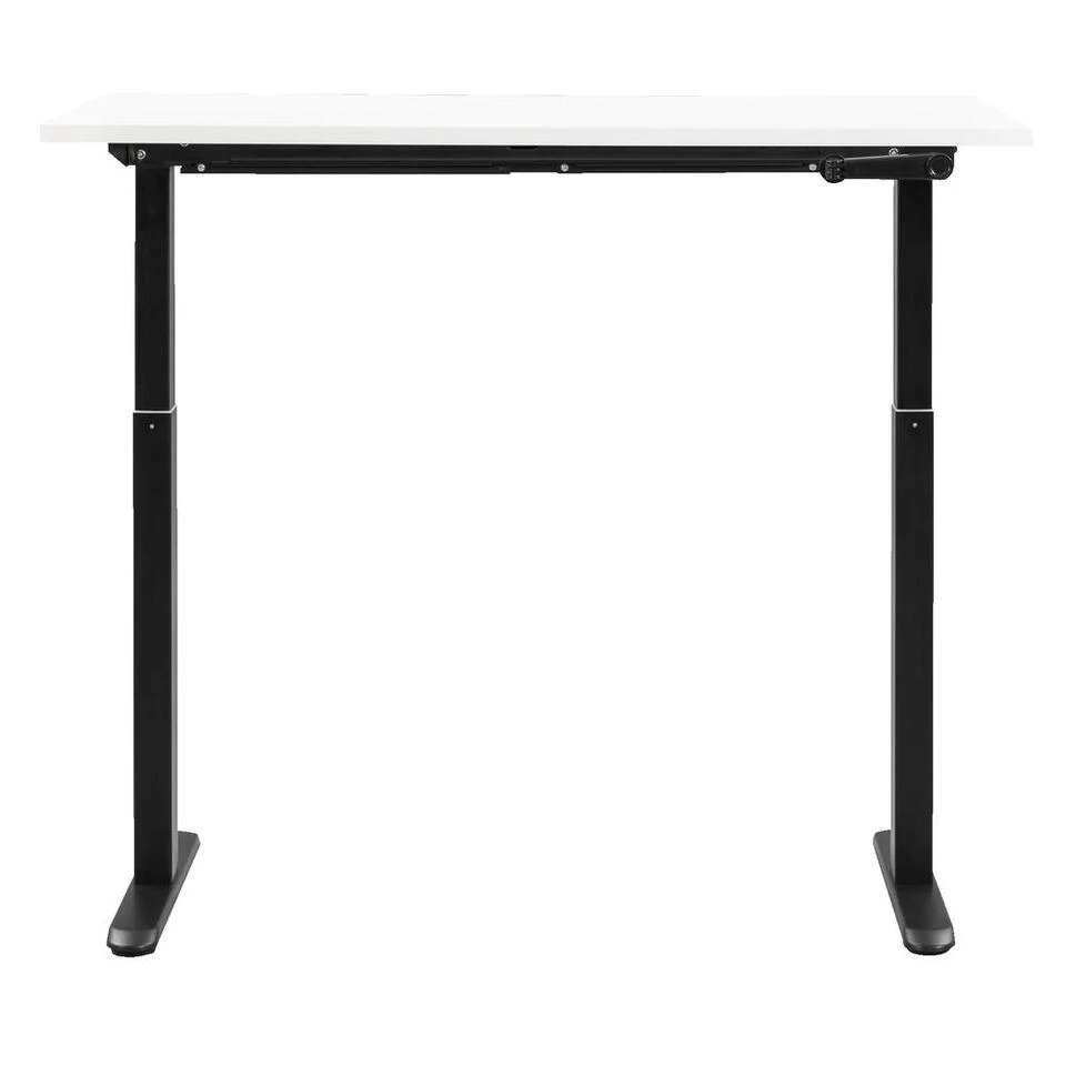 Bureau Homeworx Zit/sta Handmatig Verstelbaar – Wit/zwart - 75/118x120x70 Cm - Afbeelding 4