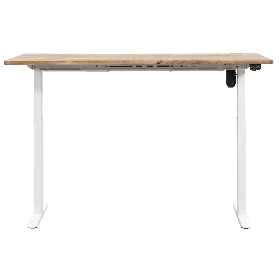Bureau Homeworx Zit/sta Elektrisch Verstelbaar – Mangohout/wit - 75/118x160x80 Cm - Afbeelding 4