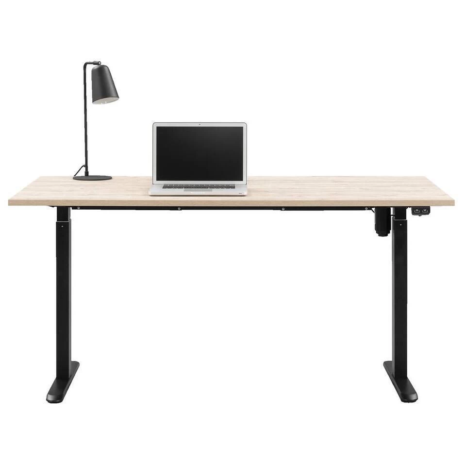 Bureau Homeworx Zit/sta Elektrisch Verstelbaar β Eikenkleur/zwart - 75/118x160x80 Cm - Afbeelding 3
