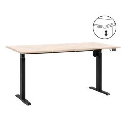 Bureau Homeworx Zit/sta Elektrisch Verstelbaar – Eikenkleur/zwart - 75/118x160x80 Cm