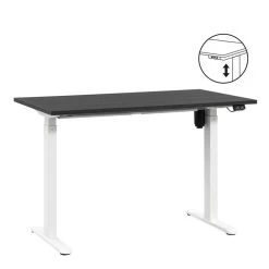 Bureau Homeworx Zit/sta Elektrisch Verstelbaar – Zwart/wit - 75/118x120x70 Cm