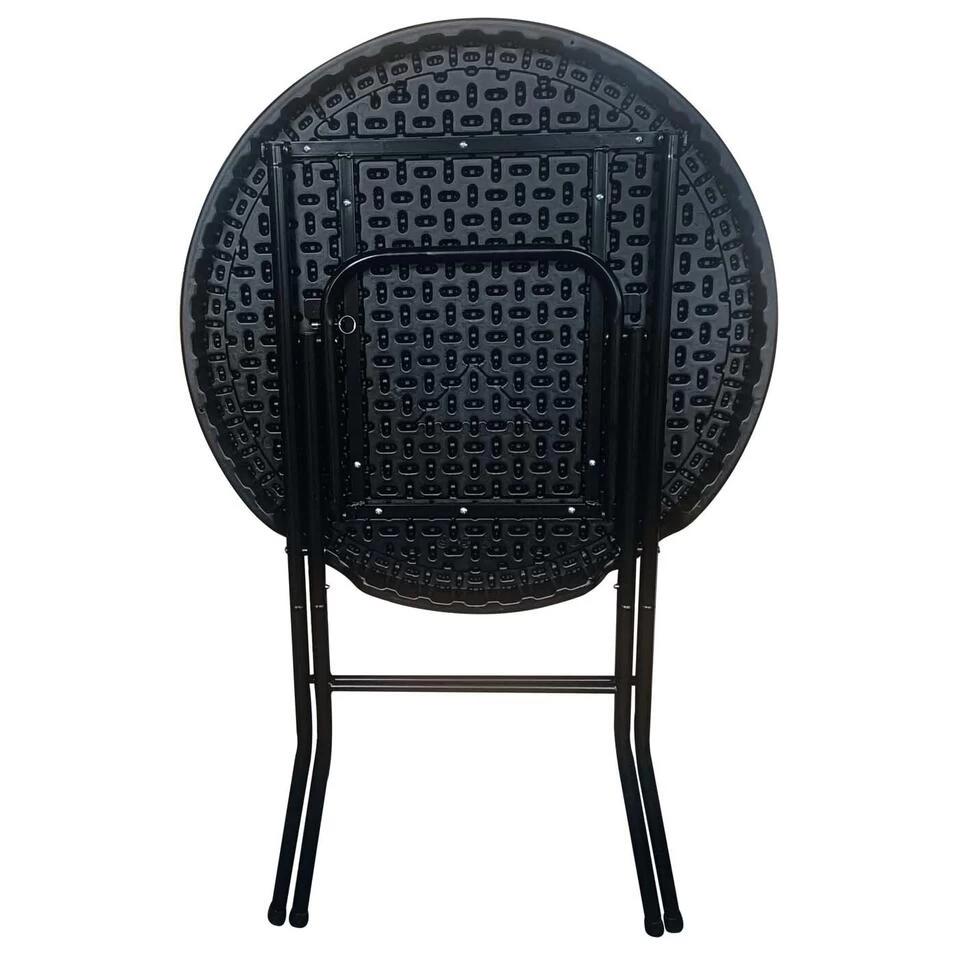 Giga Meubel Statafel Zwart - Ø80cm - Inklapbaar - Statafel Piper - Afbeelding 4