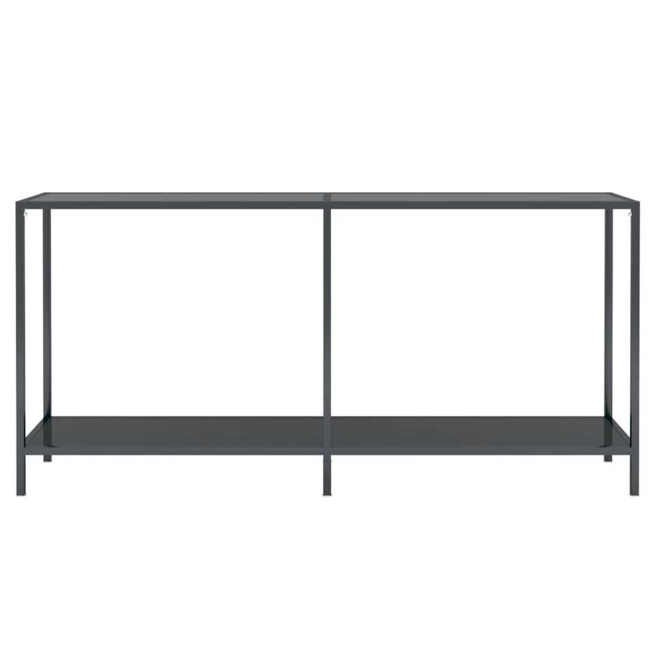 VidaXL Tafell 160x35x75,5 Cm Gehard Glas Zwart - Afbeelding 3
