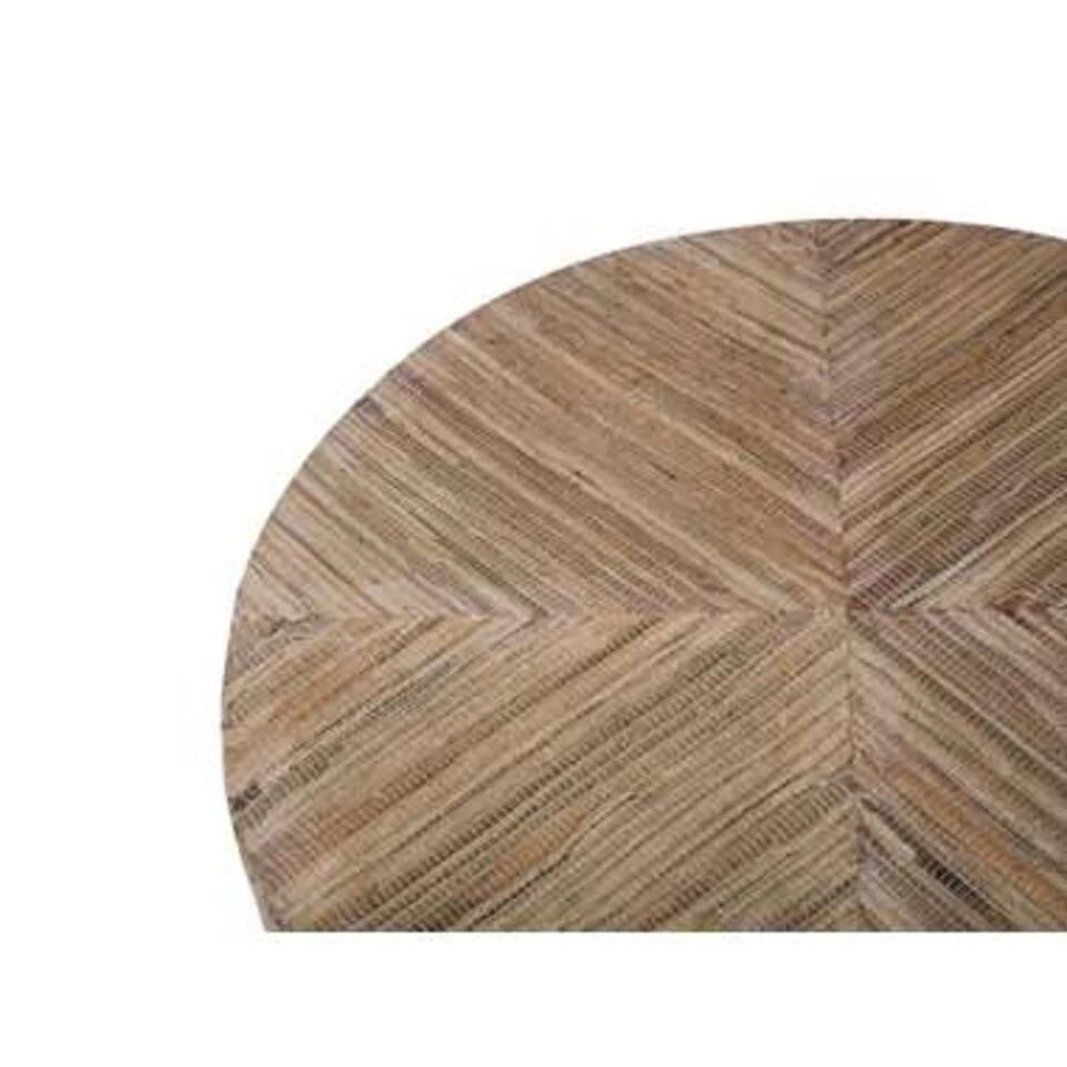 Beliani Bijzettafel TULITA - Lichte Houtkleur Teakhout - Afbeelding 4