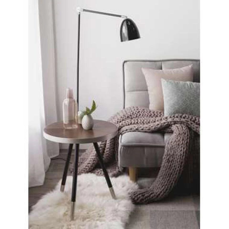 Beliani Bijzettafel RAMONA - Donkere Houtkleur Mdf - Afbeelding 3