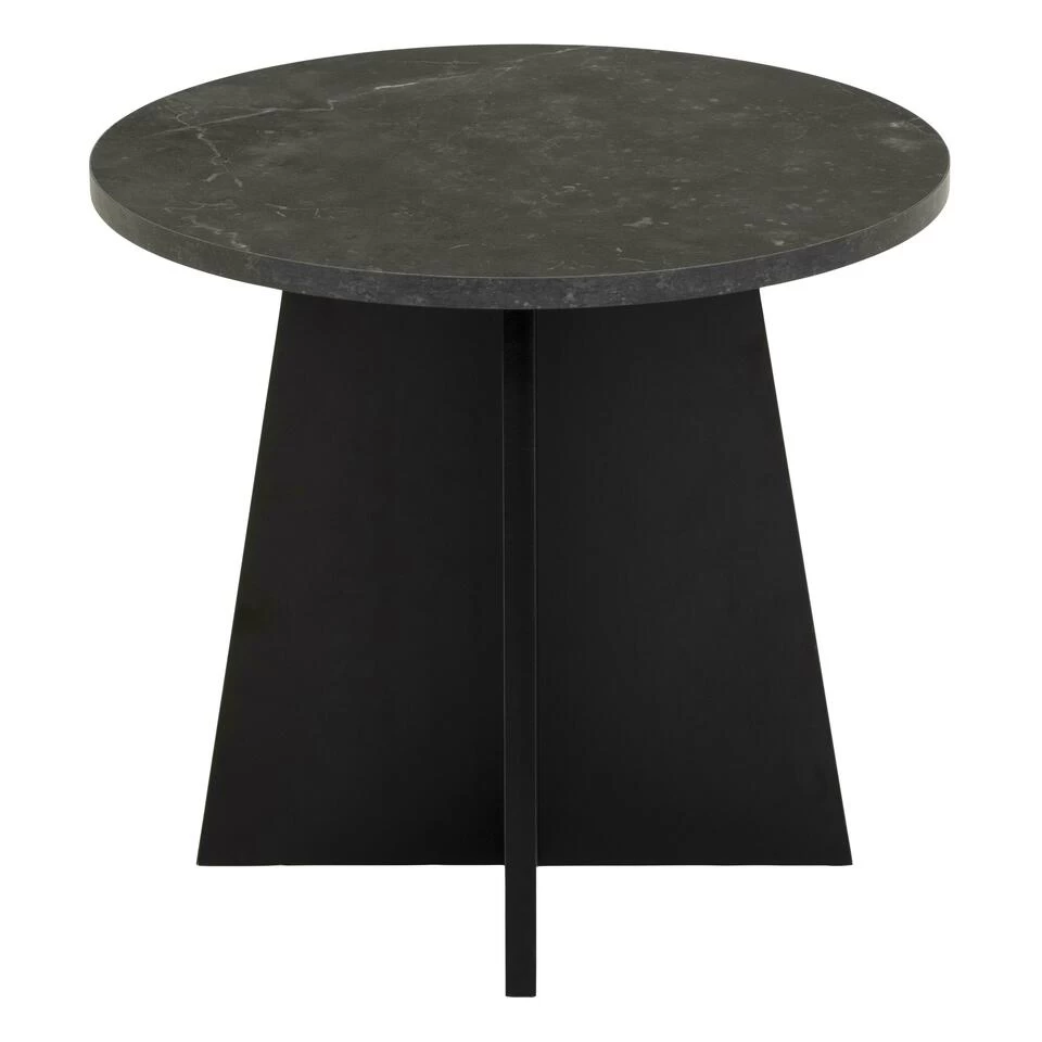 Sohome Bijzettafel Traven - Marmerlook - Ø50cm - Afbeelding 2